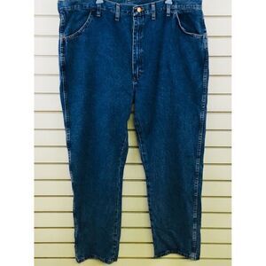 Mens 46x30 Rustler Blue Jeans‎ Regular Fit Heavyweight Denim Straight Leg Medium